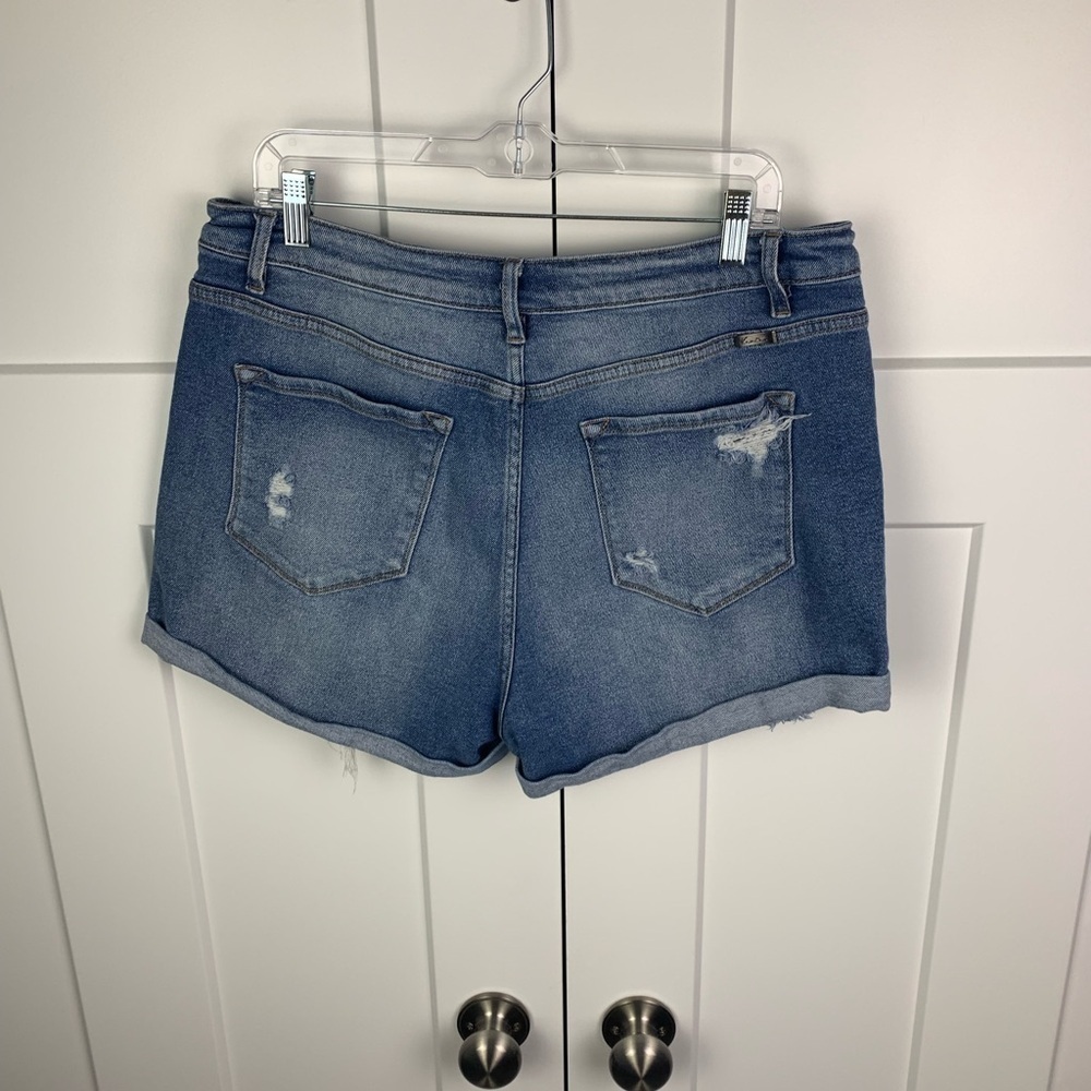 Kancan Size 32 Denim Jean Shorts Distressed Boyfriend Stretch - Picture 5 of 5